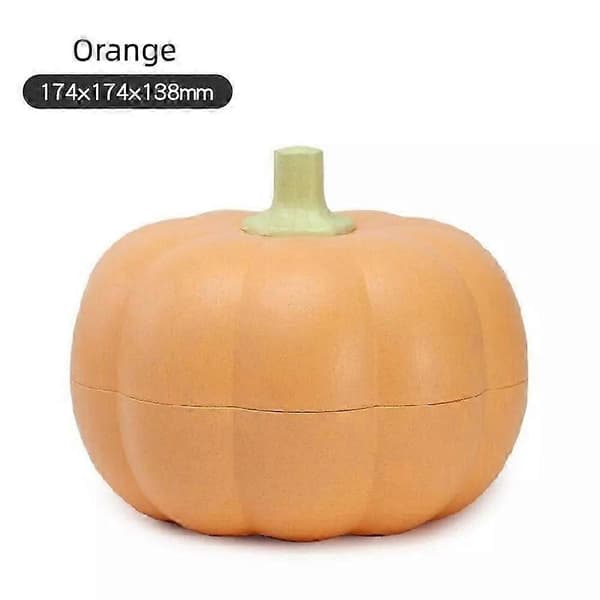Pumpaskål, dubbellager pumpafrukt / godisskål matförvaringsbehållare orange