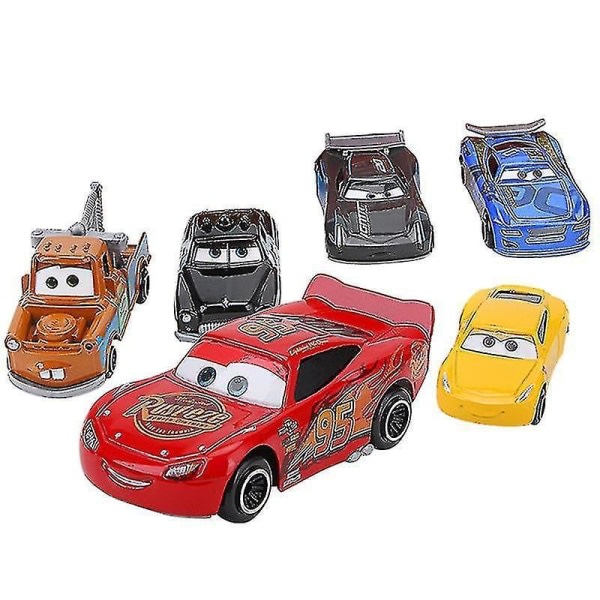 7 stk sett Disney Pixar Car 3 Lightning Mcqueen Jackson Storm Mack Onkel Truck 1:55 Diecast Metal Bilmodell Lekegutt Julegave