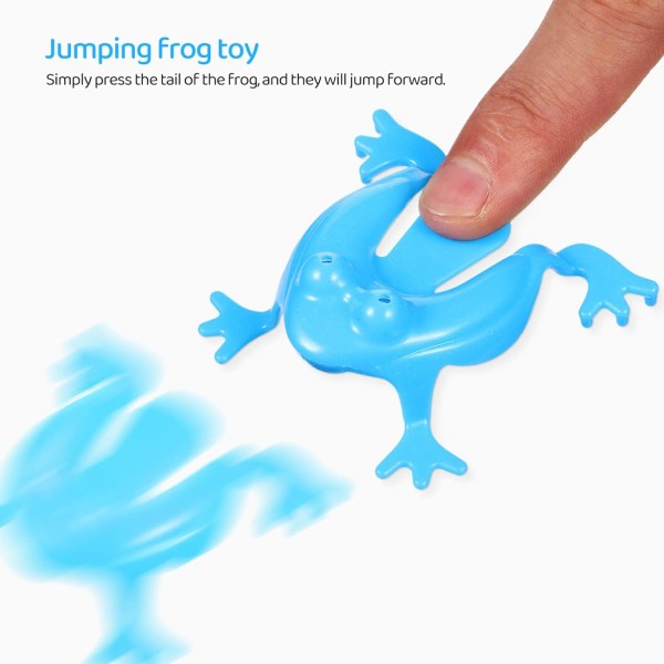 16 stk Frog Jumping Toy Fingerpressing Jumping Frogs Sprettende Frog Leke for barn Bursdager Party Favors