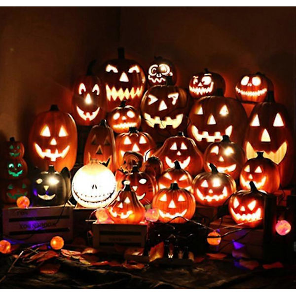 Halloween Græskar Lys Orange Græskar Lys Udendørs Græskar Dekorationer