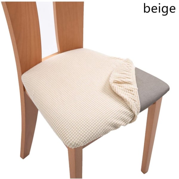 2 stk. Stolsetertrekk beige 4PCS