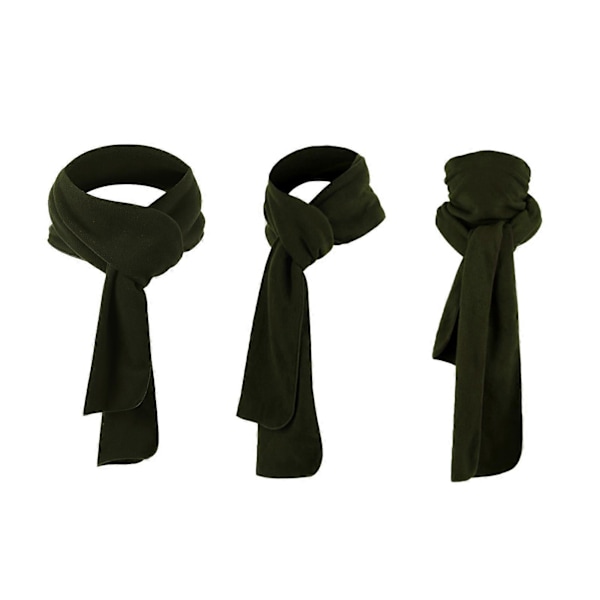 Lång Fleece-halsduk för män och kvinnor för vintersport, lätt, enfärgad, halsvärmare, huvudskydd Army green