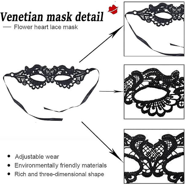 Metallmaske for kvinner, venetianske masker for fest