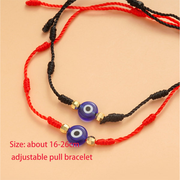 6 st/set Evil Eye Armband Lyckliga 7 Knutar