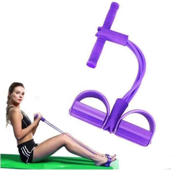Modstandsbånd - Elastisk romaskine - 4 fortykkede rør - 120 cm - Fitness