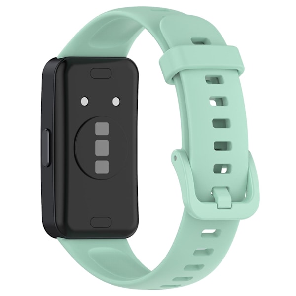 Silikone urrem til Huawei Band 8, åndbar blød urrem med spænde Light green Type G Huawei Band 8