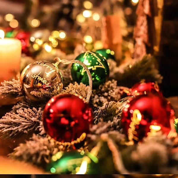 LED-lysstreng med julemotiv - Julemand, Snemand, Rendeer - Festlig atmosfære - Batteri & USB - Juletræspynt M 6M 40led  battery