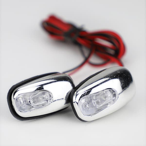 1 Par Auto LED Lys Vindrute Sprøyte Dyser Vindusvisker Vaskelys White