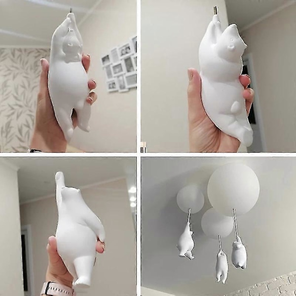 Taklampor för sovrum Barnrum Barnkammare Tecknad Björn Hängande Lampor För Tak Vardagsrum Ballong Takljuskrona E  D15CM