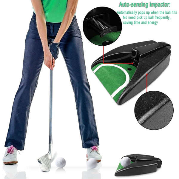 Automatisk golf putting kop, golfbold automatisk putting returneringsmaskine, automatisk retur enhed golfbold putting træningshjælpemiddel
