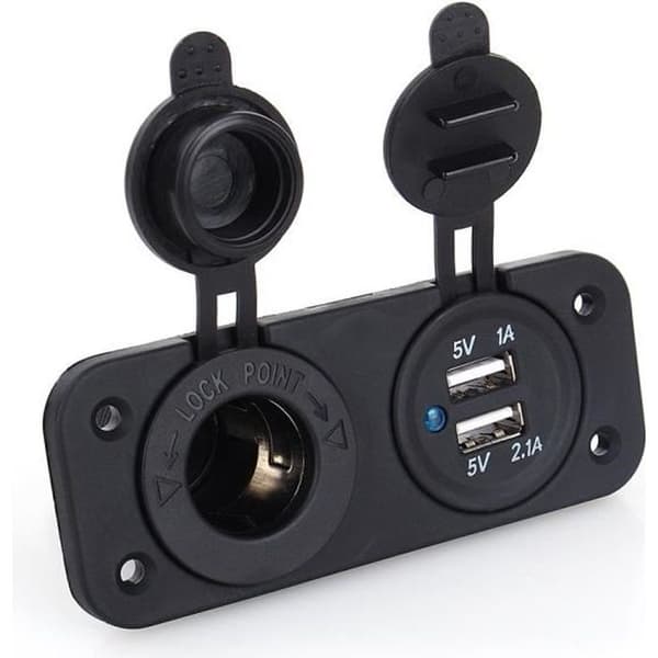 Dobbelt USB Bil Auto Cigarettænder Stik Splitter 12V Oplader Strømadapter Stik
