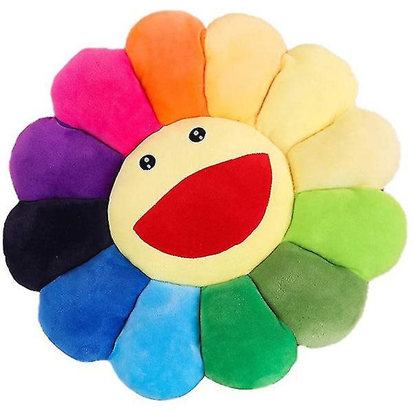 Solros plyschkudde Rainbow