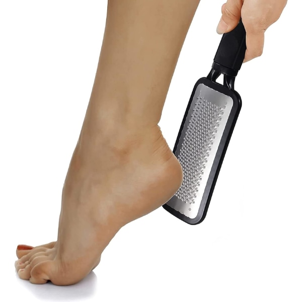 Kolossal pedikyrraspfotfil, professionell fotvårdspedikyrfil i rostfritt stål för att ta bort hård hud, kan användas på både torra och våta fötter