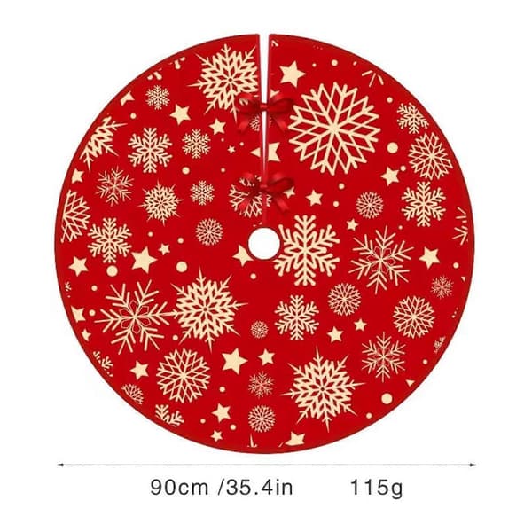 Julepynt Juletræstæppe Juletræspynt 90 cm træstæppe H