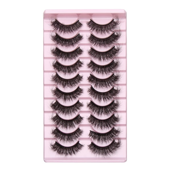 10 par falska ögonfransar Cat Eye Lashes