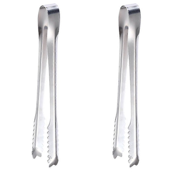 Tång för Isbehållare, Matserveringstång i Rostfritt Stål, Med Klorgreppständer För Isblock Sockerbitar Bar Hotell Hem & Kök (silver)[hsf] Non-magnetic201 9inches