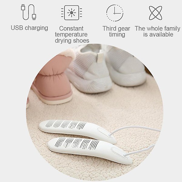 USB-skotorkare med timer - Ultra-torkning för skor, handskar och mössor