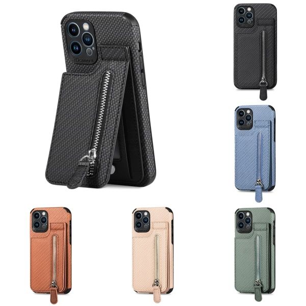 Læder kortholder magnetisk pung telefoncover iPhone 14 /14 Pro/14 Pro Max, iPhone 13 /13 Pro/13 Pro Max, iPhone, 12 /12 Pro/12Pro Max Sort