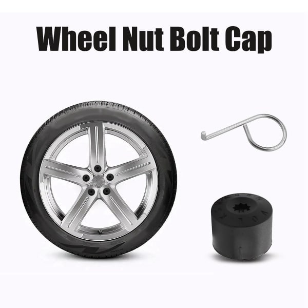 20 Hjulmøtrik Bolt Cover Cap Til Golf Mk4 Til
