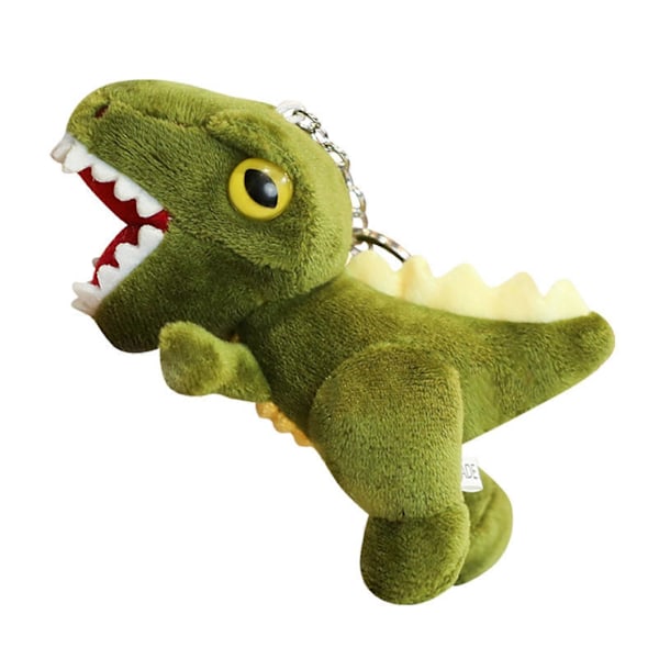 Sööt dinosaurusten avaimenperä, piirretty Tyrannosaurus, pehmoeläin, plusslelu, avaimenperän riipus lapsille Dark Green