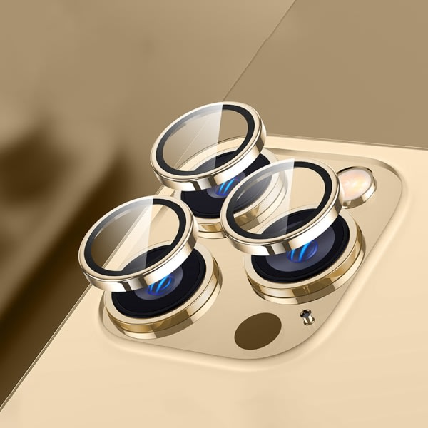 iPhone krystalklart kameraglas - Vælg model iPhone 14-serien iPhone14 plus gylden