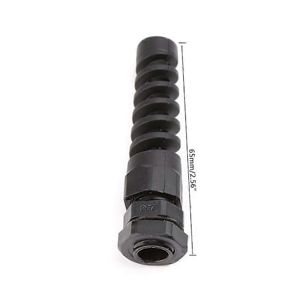 10 stk. Vanntette M12 PG7 Kabelkoblinger Spiral Strekkavlastning Beskyttelse