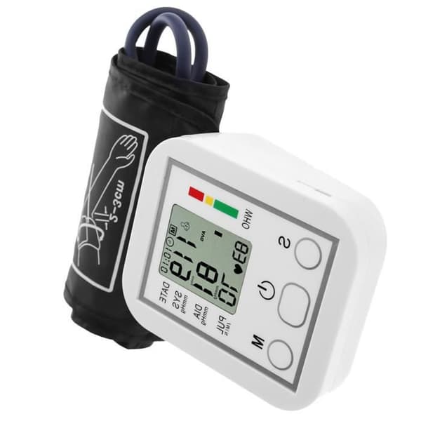 1 st liten arm blodtrycksmätare elektronisk manometer för hemmabruk
