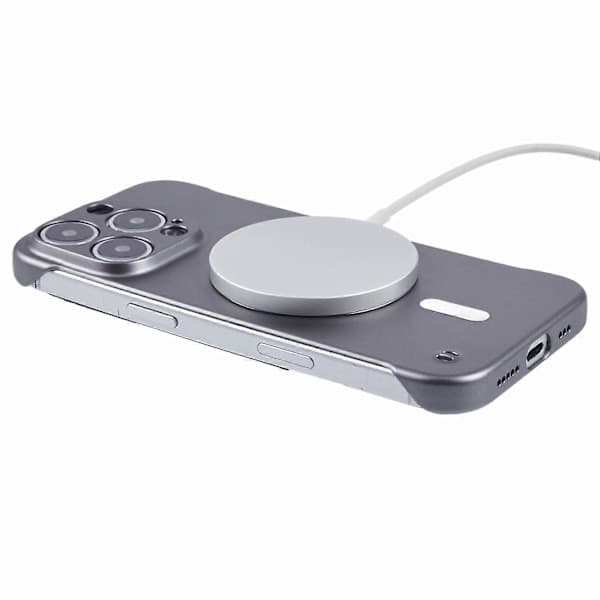 Deksel til iPhone 15 Pro Kompatibel med MagSafe Hard PC Rammefritt Telefondeksel