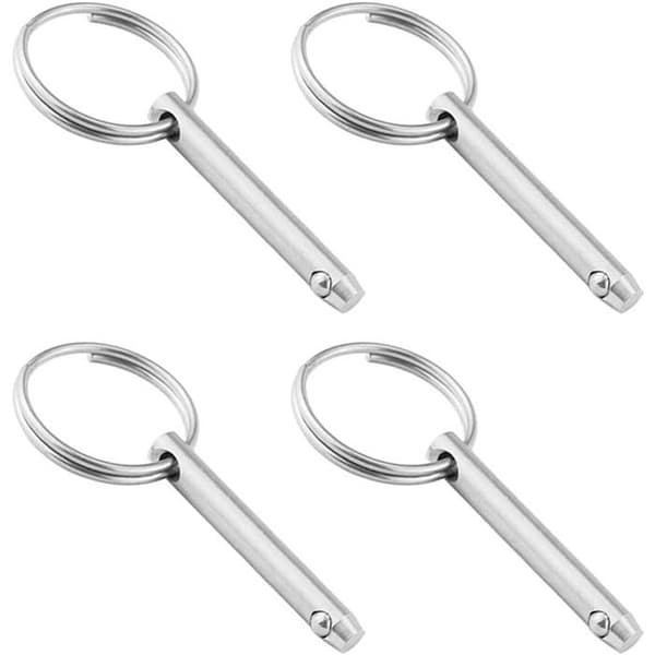 4 st snabbkopplingskulstift, 316 rostfritt stål, 6,3 mm diameter
