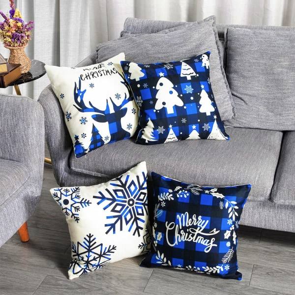 Juleputetrekk 18x18\\\" 4 stk Buffalo Plaid Dekorativ
