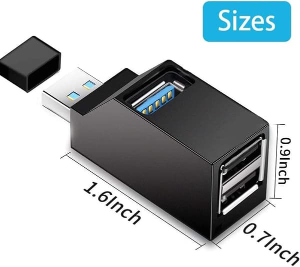 USB-hub, Mini USB 3.0 Hub bærbar adapter Højhastighedsudvidelse Multi USB Hub Splitter Lead Adapterkabel til pc bærbar computer