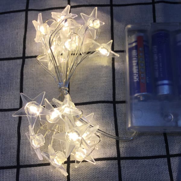 Julgran LED snögubbe ljusslinga semesterfestdekor 2M B