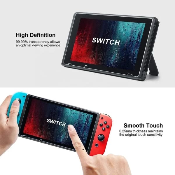 Herdet glass til Nintendo Switch - Beskytt skjermen din gjennomsiktig