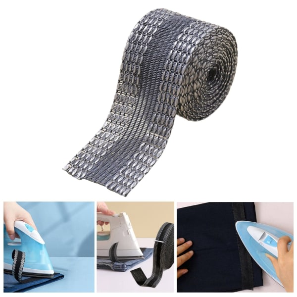 Strykebar hem tape Hvit grey