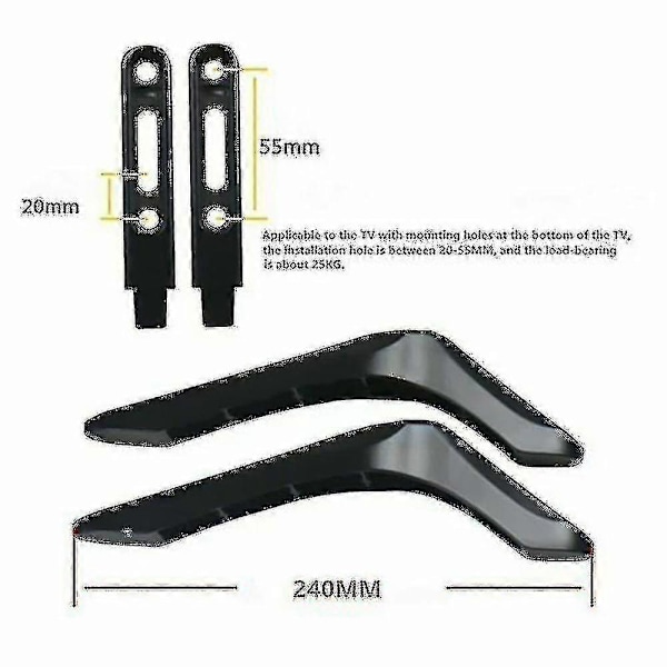 Universell TV-fot Metall TV-brakett Bordholder Kompatibel med 32-65 Tommers TV