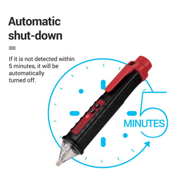 Digital AC 12V~1000V Spenningdetektor Smart Berøringsfri Tester Pen Meter Strømsensor Teststift Tilbehør
