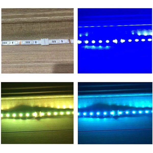 RGB 5050 LED-nauhasovitin 4-nastainen pikaliitin (10 kpl)