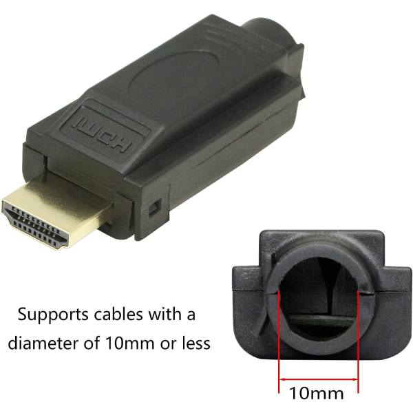 HDMI-ruuviliitinlohkosovitin, kullattu HDMI-uros-juotteettomaan liittimeen Breakout Board -liittimen signaalimoduuli case