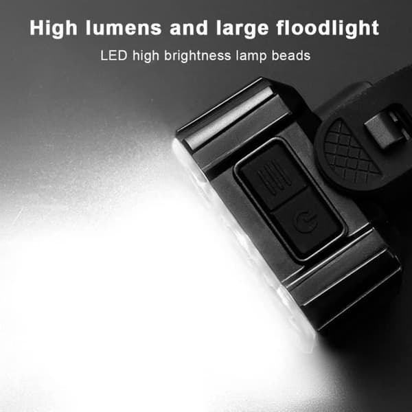 Hvid LED-forlygte til cykel, USB-oplader, baglygte til mountainbikes, til cykling, sikkerhedslys (Fire LED-perler)