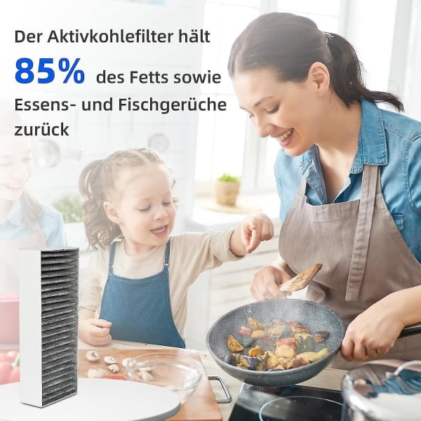 4 kpl aktiivihiilisuodatinta liesituulettimen kanteen Siemens Hz9vrcr0 17004796 / Bosch Hez9vrcr0 17004805 / Neff Z821vr0 17004806, Gaggenau CA282111