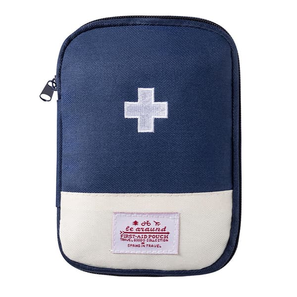 Opbevaringspose til medicin Mini tom nødhjælpspose til nødsituationer Navy Blue Large