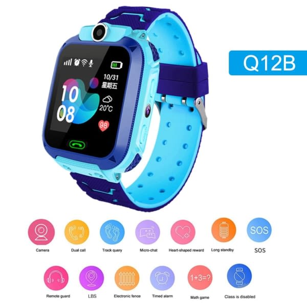 Kids 4G GPS Smart Watch, vattentät telefon Smartwatch, Video