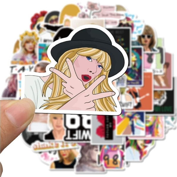 Singer Taylor Alison Stickers Decal, Vandtæt Holdbar Vinyl Taylor Stickers Pakke til Teenagere, Vandflasker, Computer, Rejser (a(50 stk))