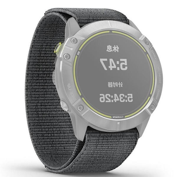 26 mm:n Nylon-kellohihna Garmin Fenix 6X/Fenix 6X Pro/Fenix 5X Plus -malleille Grey Other Smartwatch Models