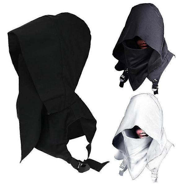 Rogue Cowl Middelalder Hættehat Rogue Ridder Cosplay Rogue Rollespil White
