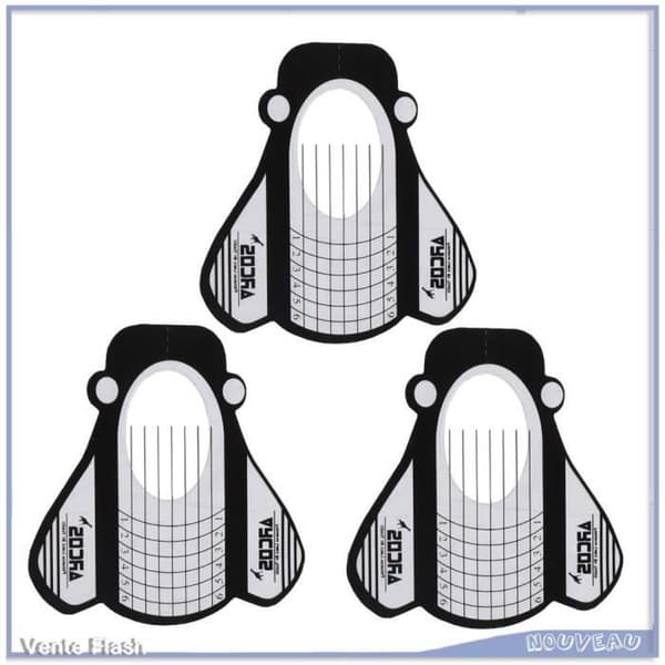 Negleforlængerguide - 100 stk. - PP-materiale - Selvklæbende - Genanvendelig