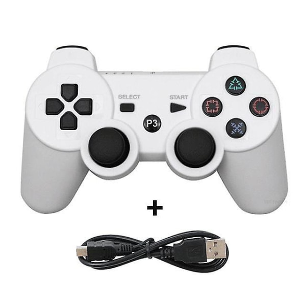 För Sony Ps3 Controller Stöd för Bluetooth Trådlös Gamepad För Play Station 3 Joystick Console Forps3 Controle För PC White