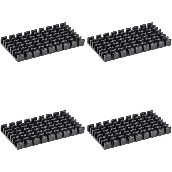 Elektroniska element kylfläns för MOS GPU IC Chip Svart 50 x 25 x 5 mm 4 st