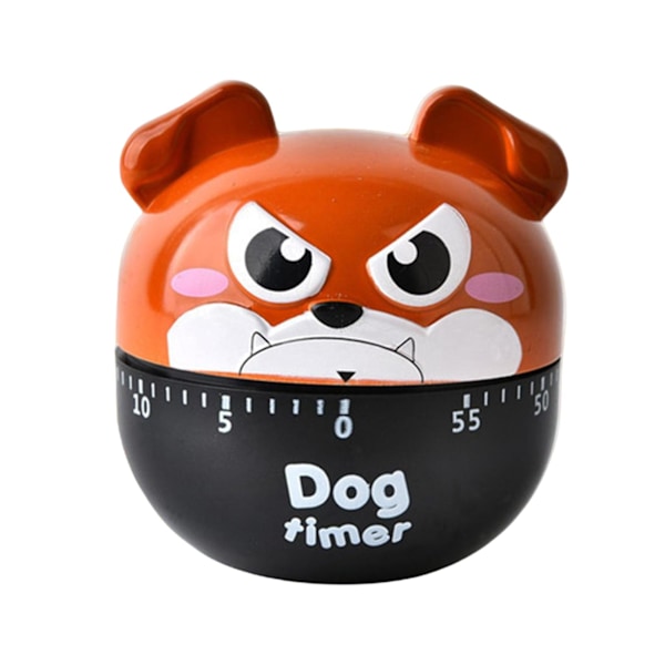 Fiauli Cartoon Timer utan batteri - Tidshantering - Uppvridbar - 60 minuter - Hund - Mekanisk Timer för Kök Red