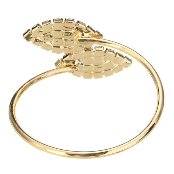 12 st Servettringar Faux Diamant Bröllop Metall Guld